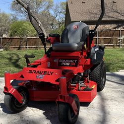 Gravely Compact-Pro® 34" Kawasaki zero turn mower/ john Deere/Spartang/ Ariens/Scag/toro timecutter