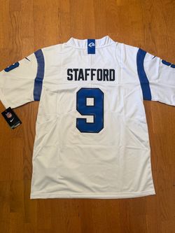White Los Angeles rams stafford jersey