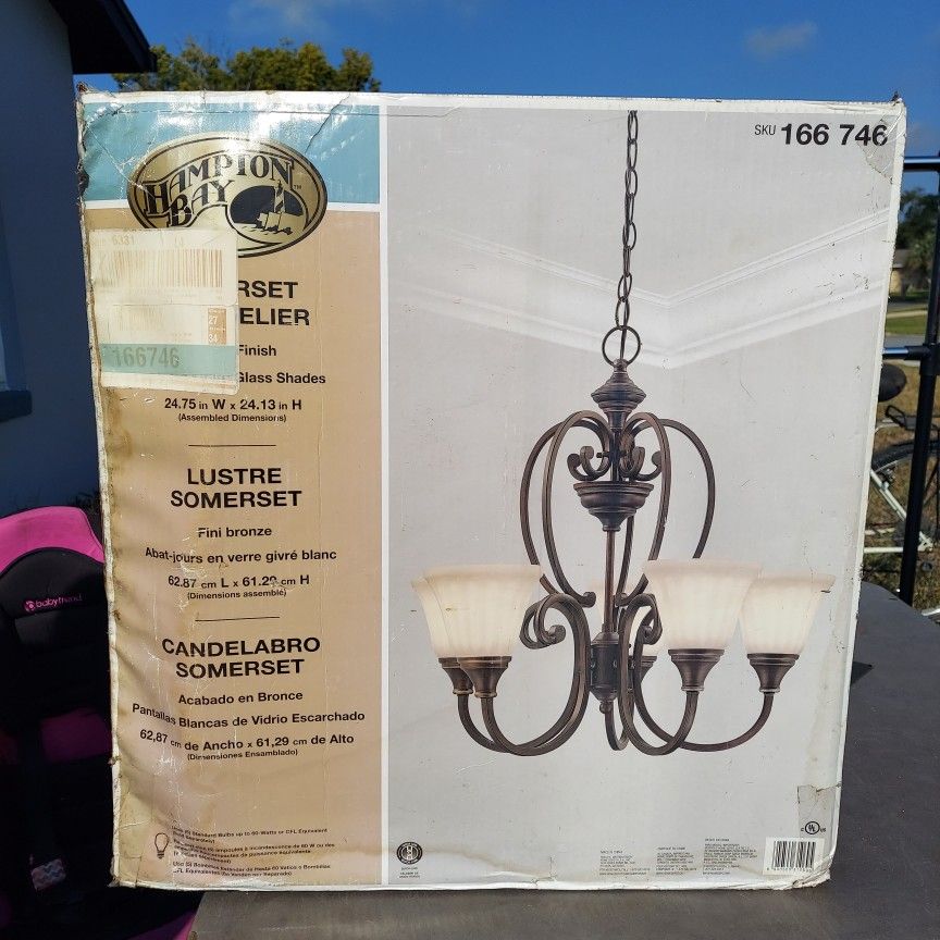 NIB: Hampton Bay Somerset 5-Light Chandelier