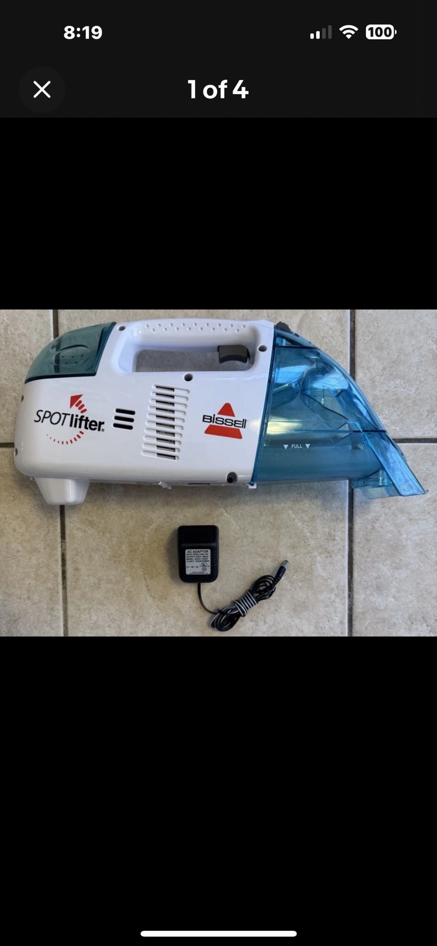 Bissell Spot Lifter Handheld Cordless Carpet Deep Cleaner Model 1715-1