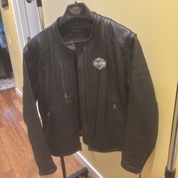 Ladies XXL Leather Harley Jacket 
