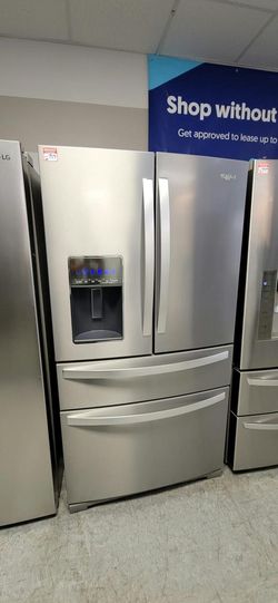 Whirlpool 4‑Door French Door Fridge – Stainless, Ice/Water