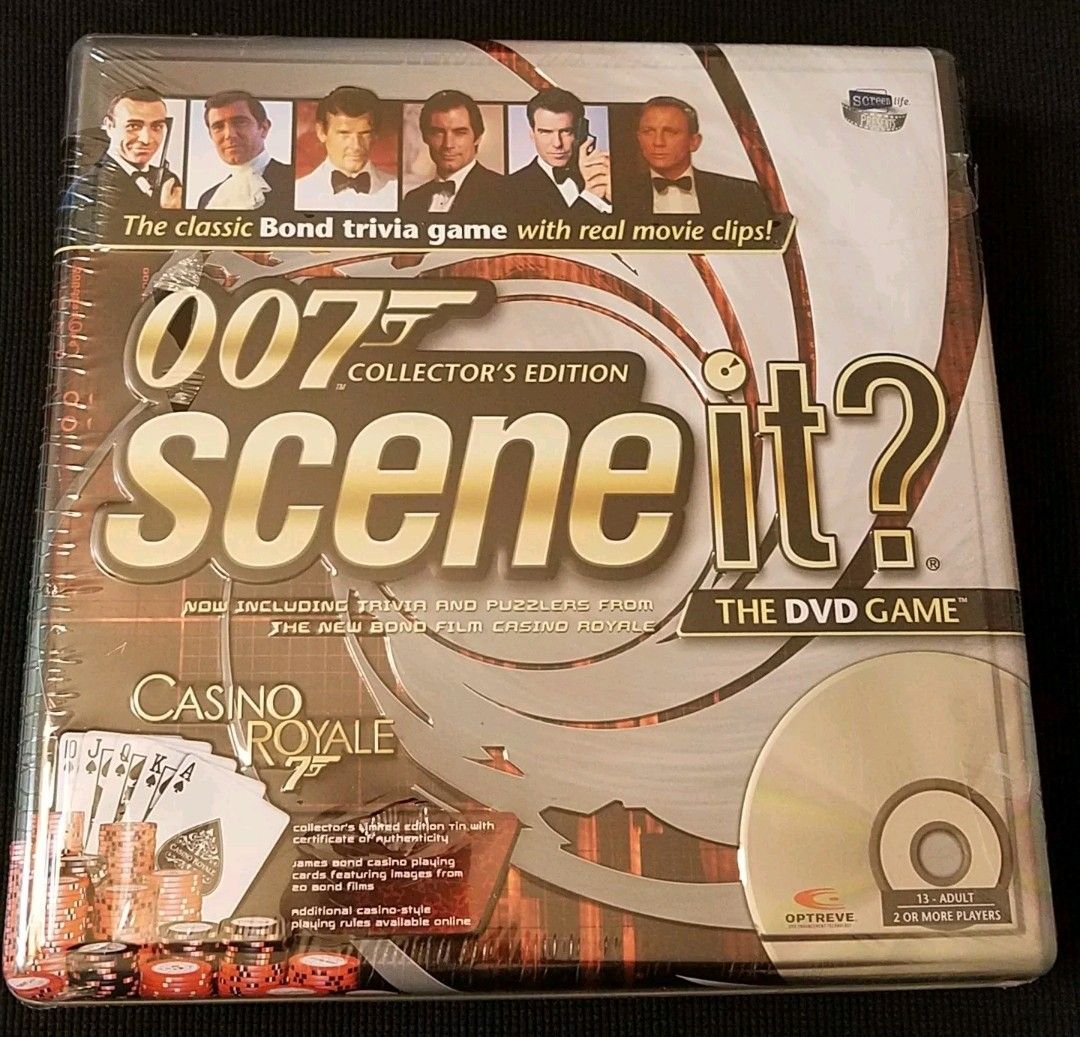 NEW! 2006 Scene It! JAMES BOND 007 Collector's Edition CASINO ROYALE The Classic Bond Trivia Game with real movie clips!