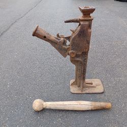 Duff Norton Barrett No. 1 Railroad Jack w/ Rare Orig Handle, Working