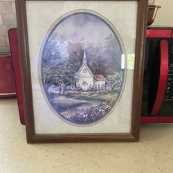 Picture If Church Great Condition Wood frame