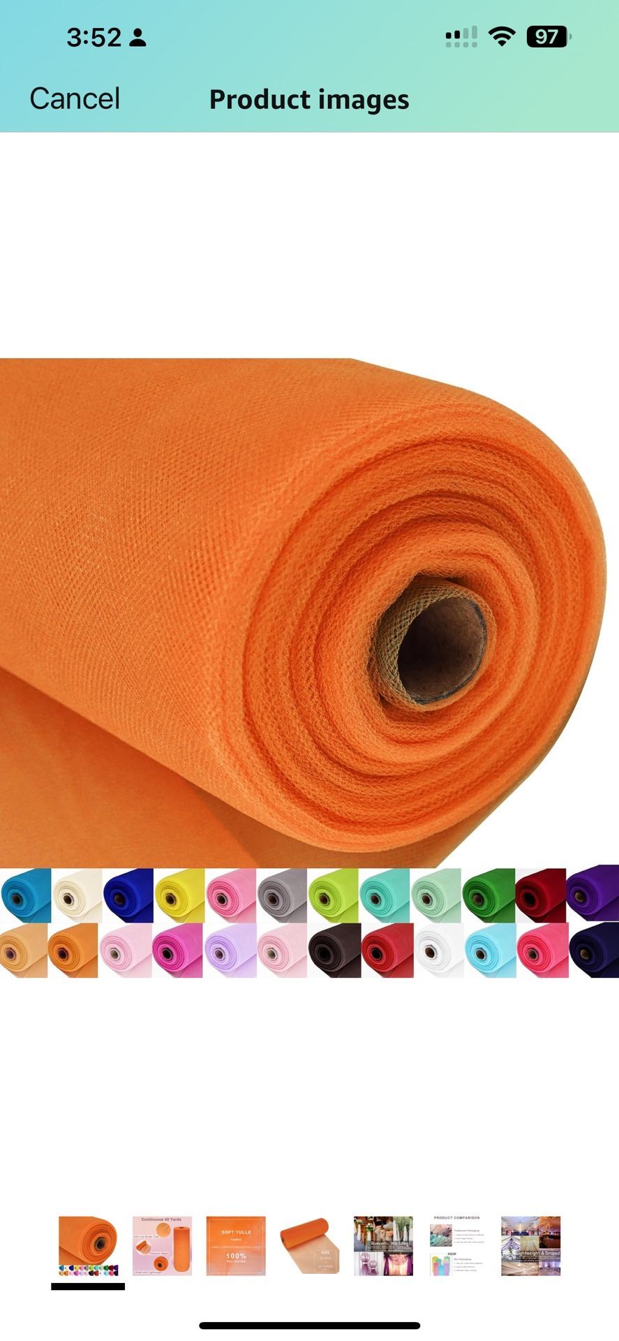 Craft Of. Party. 54 X. 40. Yards. (120Ft Fabric. Tulle. Bold