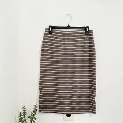 Max Studio Skirt, green & white