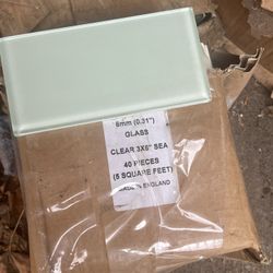 3x6 “Clear Sea” Glass Tile 