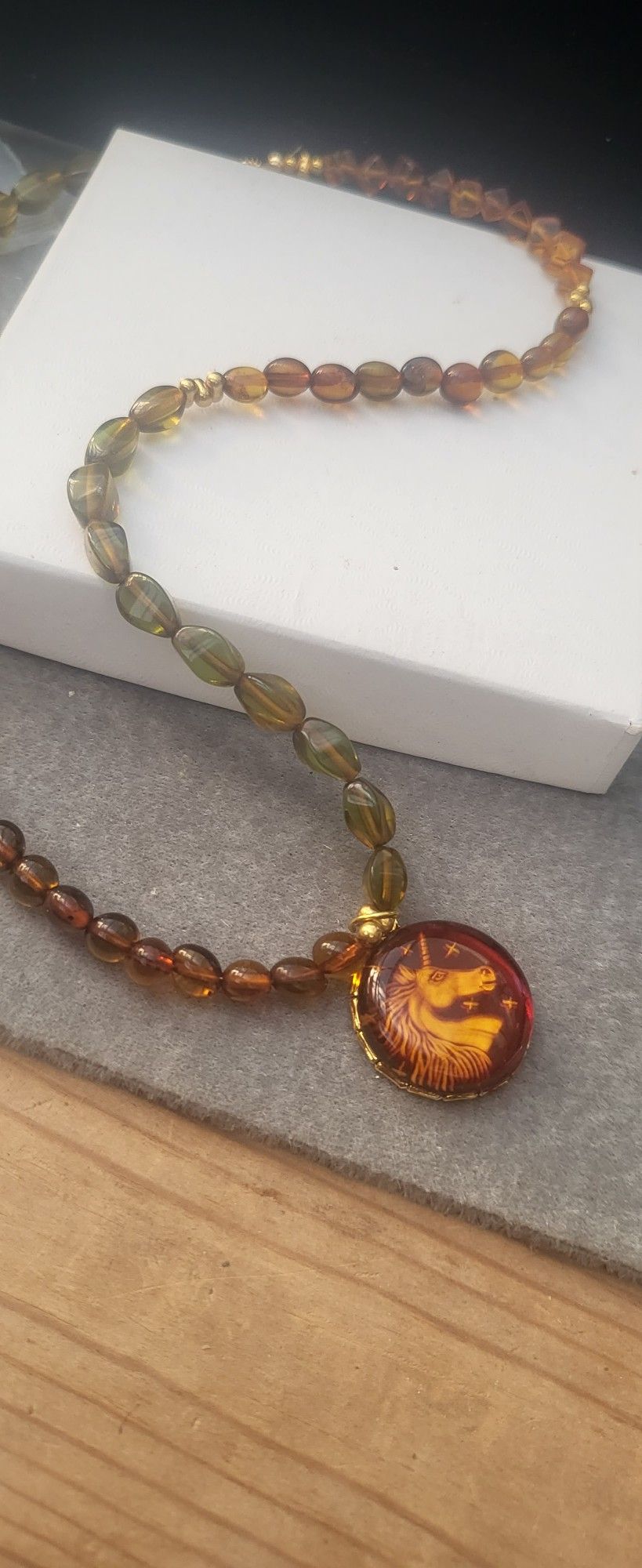 Genuine Baltic Amber Pendant, Necklace 