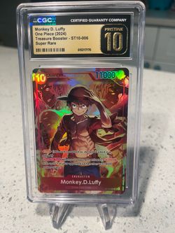 Monkey D. Luffy One Piece (2024) Treasure Booster - ST10-006 Super Rare CERTIFIED GUARANTY COMPANY (contact info removed)170