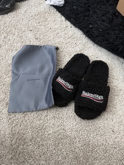 Black Balenciaga Slides