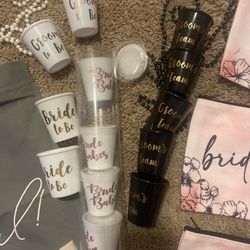 Bachelor And Bachelorette Bride & Groom Shot Glasses  