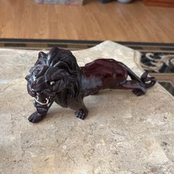 Hand Carved Wood Leon