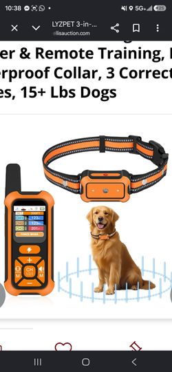 Wireless dog fence training collar