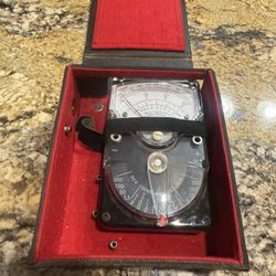 Vintage Triplett Volt Meter Model 310-VOM. With Case and Manual