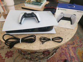 Sony PlayStation 5 Disc Console with 1 White Dualsense Wireless Controller