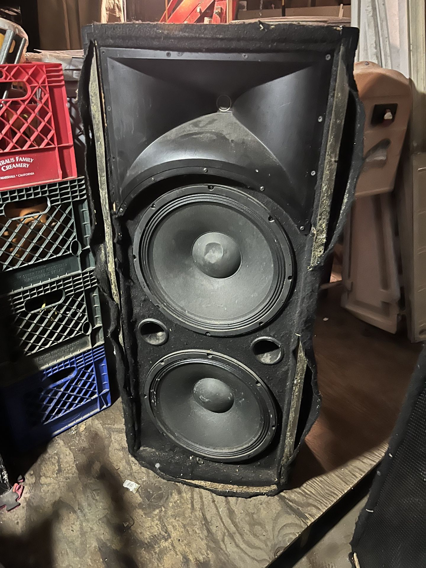 Two Large Speakers
