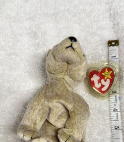 Ty Beanie Baby Almond the Bear DOB 4/14/99 Swing Tag