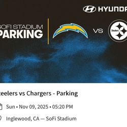 Chargers VS Steelers 11/09/25 Parking Pass Only