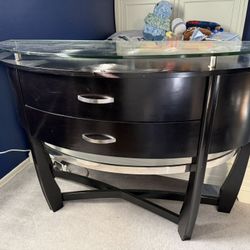 Black Wall Console Table