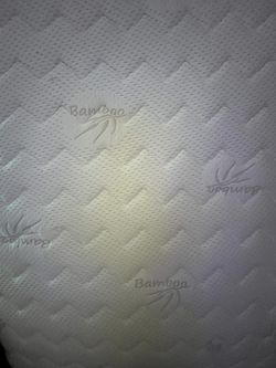 Selling our queen size mattress it is a bamboo brand. There are no stains or marks tears. No pets. No smoking was only used about five times.