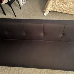 Black Convertible Couch 66.1’’