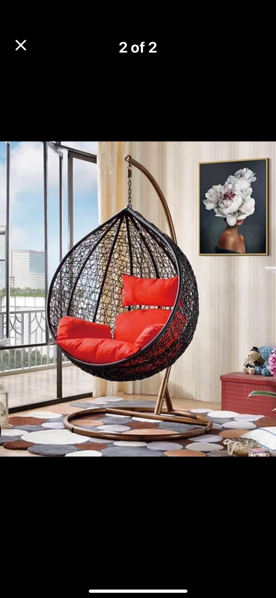 Floating Wicker Egg Chair