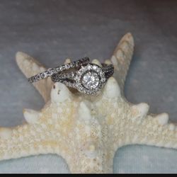 Diamond Engagement And Wedding Ring Set