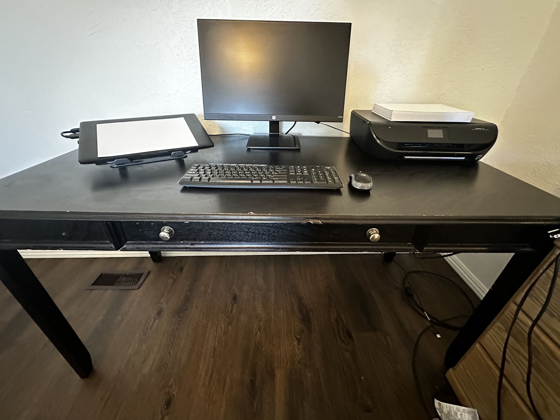 Black Wood Desk