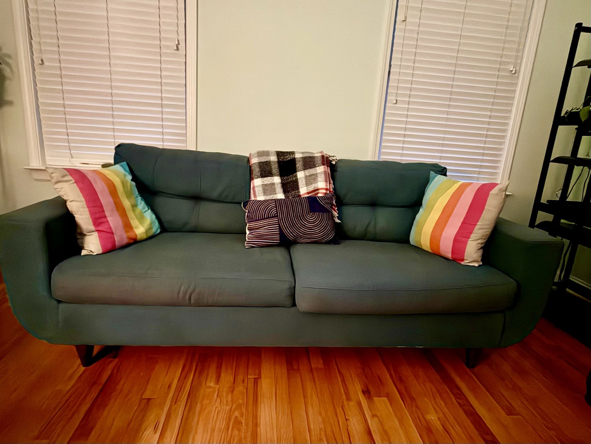 MOVING SALE - Modern Teal 3-Seater Sofa – Great Condition, Smoke-Free Home