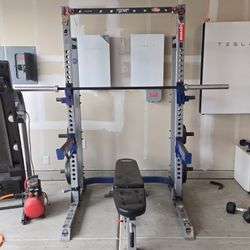Fitness Gear Squat Rack, Weights And Bench 