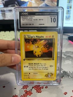 Lt. Surge’s Pikachu #84/132 1st Edition – CGC 10