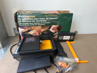 Plasplugs Diamond Wet Tile Saw – Complete w/ Box & Accessories – $30
