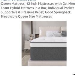 12 Inch Hybrid Gel Mattress New In The Box