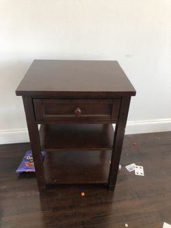 2 wooden bed tables