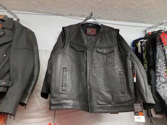 Motorcycle club leather vest high quality brand new available in all sizes