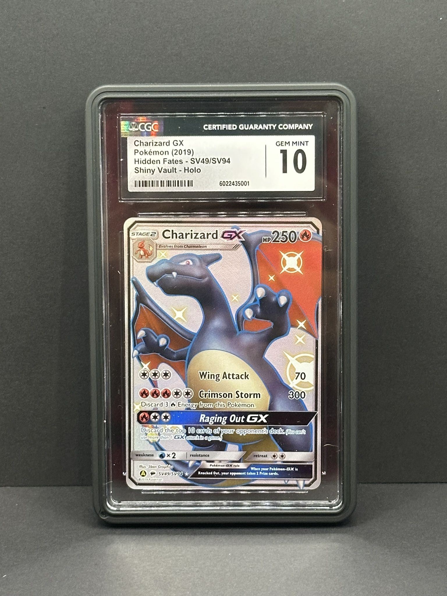 Charizard GX Hidden Fates CGC 10