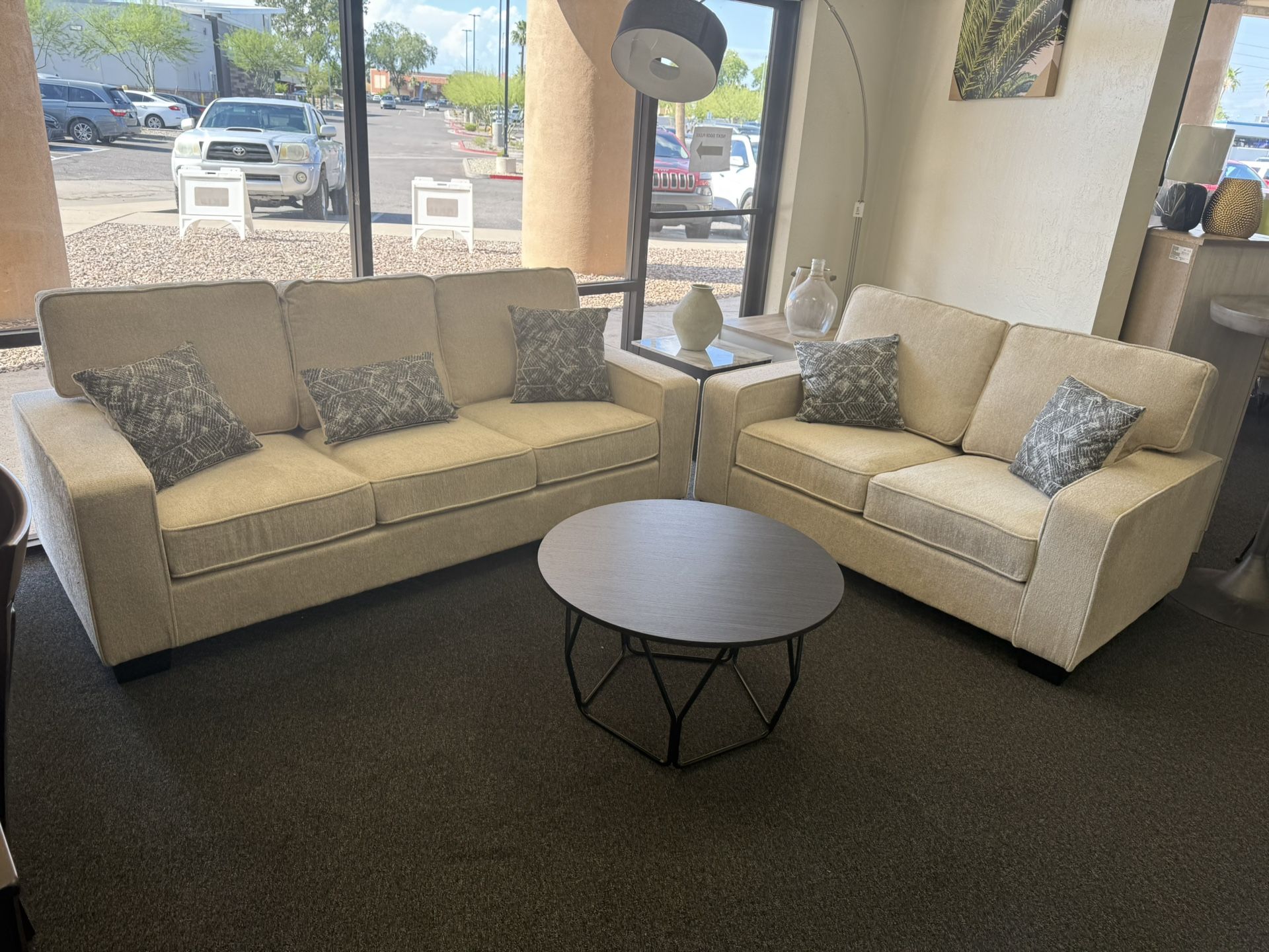 Sofa And Loveseat In Beige 