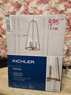 KICHLER
Nerine 3-Light Foyer Pendant with Hammered Glass in Champagne Bronze