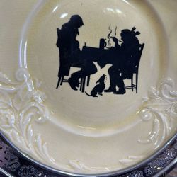 Vintage Umbertone Silhouette Plate – Farberware / Leigh Potters (1930s–40s)