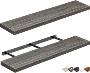 Floating Shelves 35.4 x 9.3 inch Set of 2, Grey