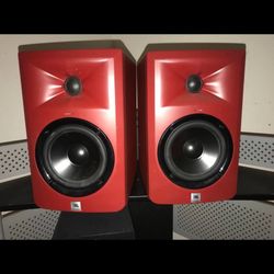 Red Jbl Active Studio Speakers