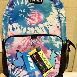 NWT 18" Licensed FORTNITE Pink Blue Tie-Dye LLAMA Pinata Backpack Laptop Bag