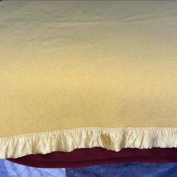 KENWOOD Pure Virgin Wool 70” by 90” Yellow/Golden With Satin Edges