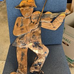 Kilteel Coppercraft - handmade copper fiddle player and harp