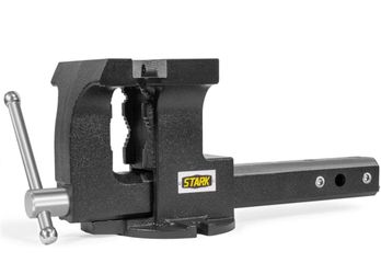 2-in-1 Tow Hitch Truck Vise 6" Bench Vise Fits Standard 2" Hitch Receiver Bench Mount Trailer Portable Work Vise Truck Trailer Receiver Portable Work
