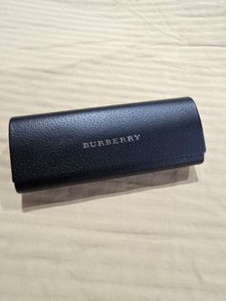 BURBERRY eye glasses case. Black leather. New in excellent condition.