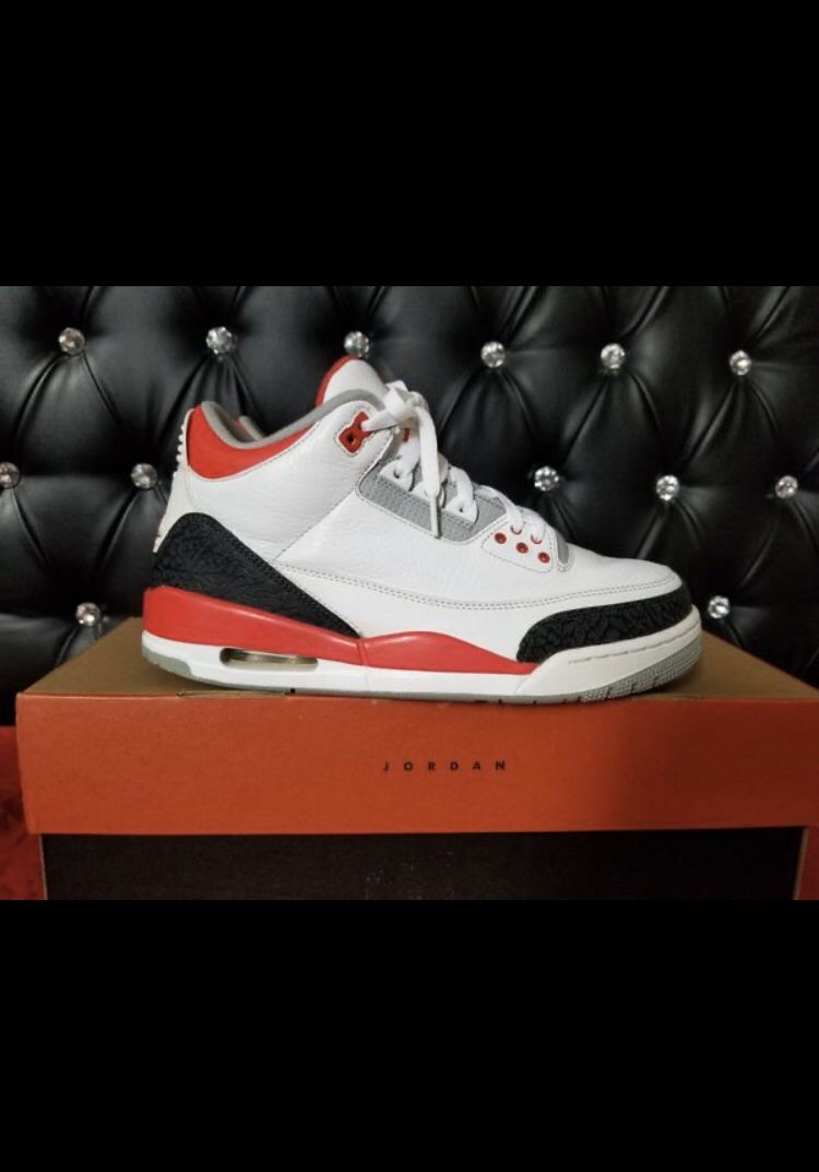 Jordan 3 fire red size 9