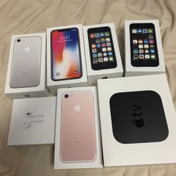 Apple iPhone, AirPods and Apple TV 4K Boxes