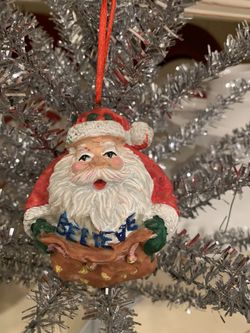 Polystone Santa Ornaments $3 Each